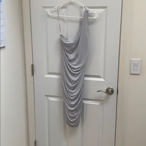 Silver One Shoulder Dress